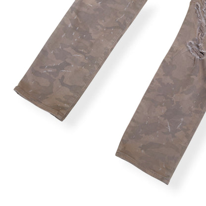 BALMAIN DISTRESSED CAMO BIKER SKINNY DENIM JEANS SAND W32” | W32, Camo