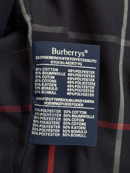 Burberry Classic Red Tatershall Navy Check Lined Harrington Jacket