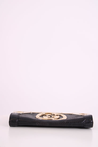 Gucci GG Snakeskin Britt Clutch Black | Default Title, Black