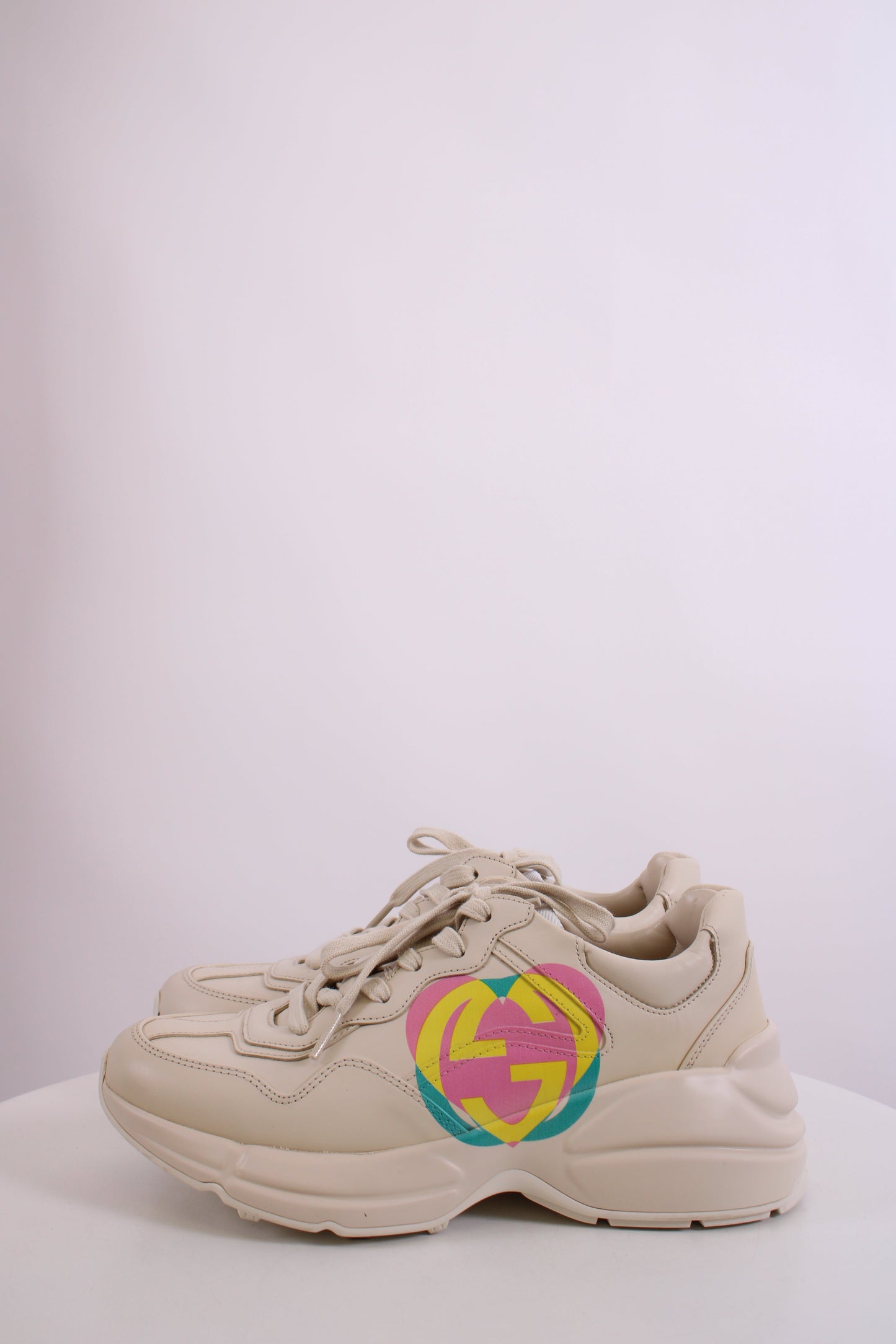 Gucci Rhyton Heart Trainers Off White/ Multi Coloured 37 | O/S, Red