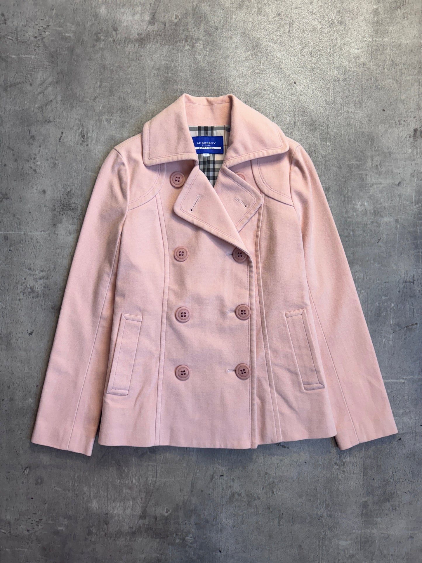 Burberry Baby Pink Wool Peacoat