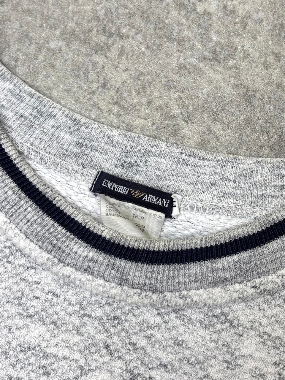 1980s Emporio Armani Ski Graphic Waffle Sweater