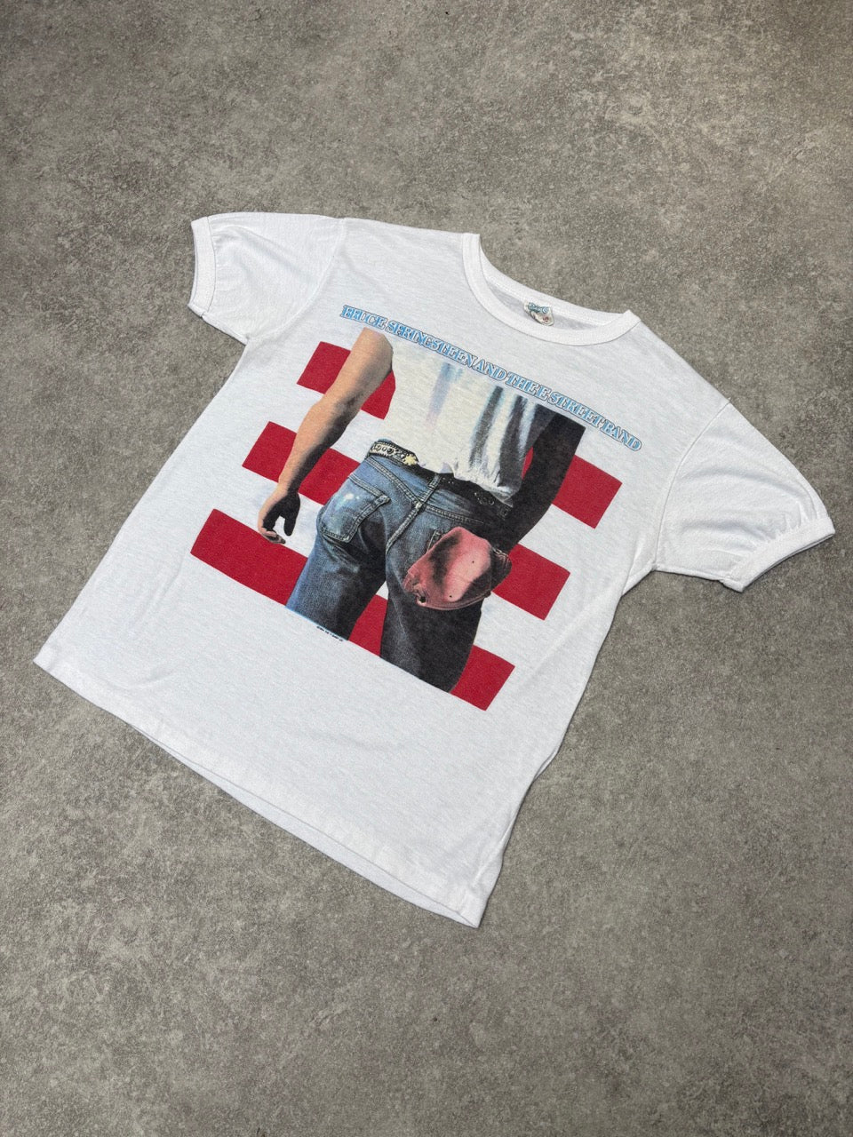 1984 Bruce Springsteen Born In the USA World Tour Graphic Tee