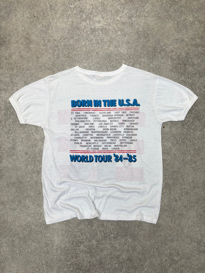 1984 Bruce Springsteen Born In the USA World Tour Graphic Tee