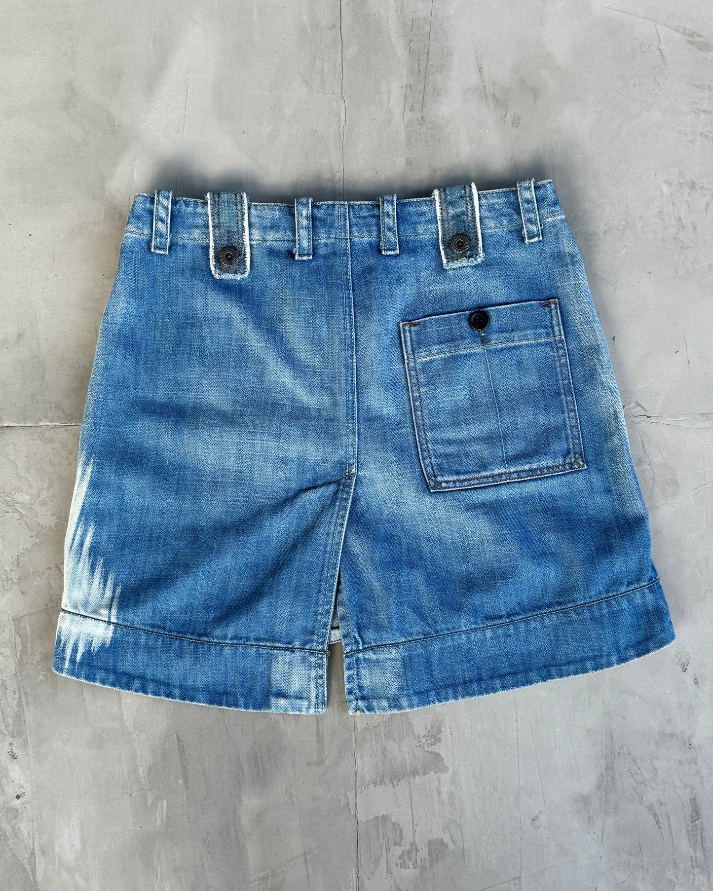 DIESEL 2000'S BLUE DENIM MINI SKIRT - W27"