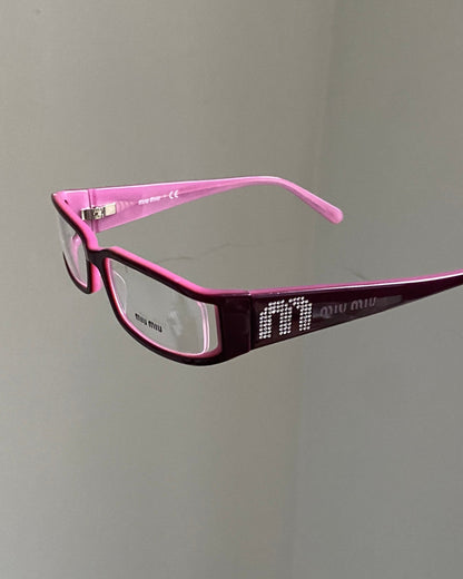 MIU MIU 90'S BAYONETTA GLASSES | O/S, Pink