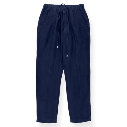 THOM SWEENEY LINEN TROUSERS NAVY 50 / M | Medium, Navy