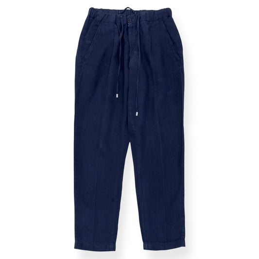 THOM SWEENEY LINEN TROUSERS NAVY 50 / M | Medium, Navy