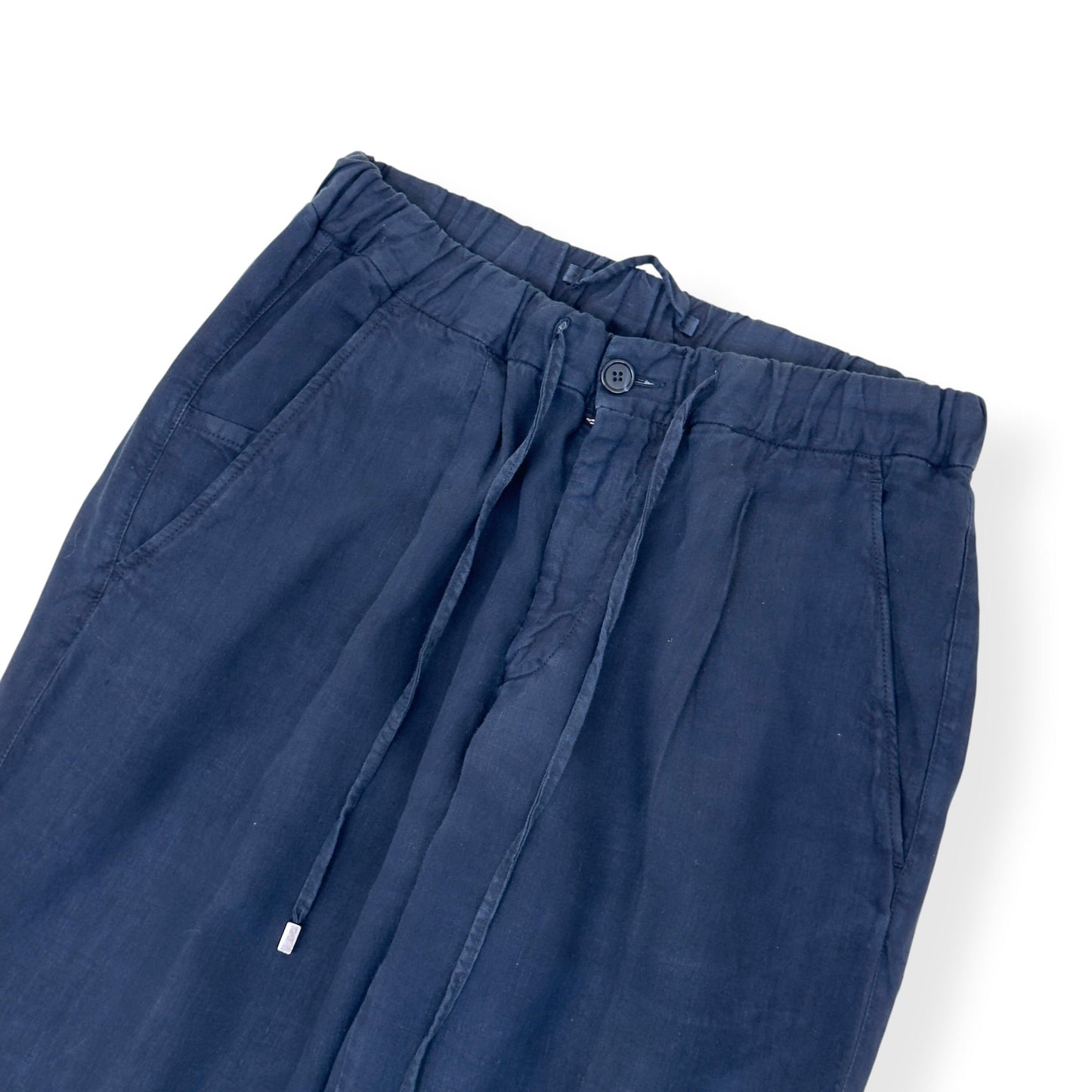 THOM SWEENEY LINEN TROUSERS NAVY 50 / M | Medium, Navy
