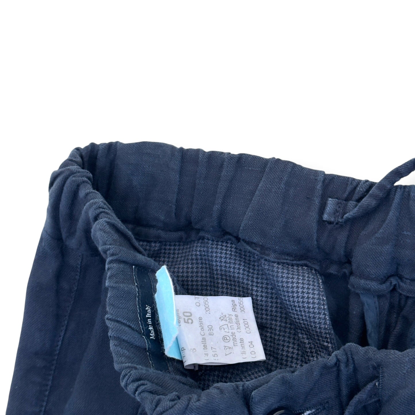 THOM SWEENEY LINEN TROUSERS NAVY 50 / M | Medium, Navy