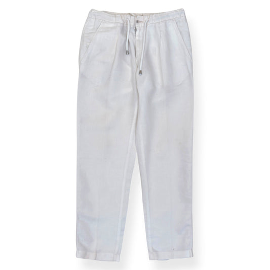 THOM SWEENEY LINEN TROUSERS WHITE 50 / M | Medium, White
