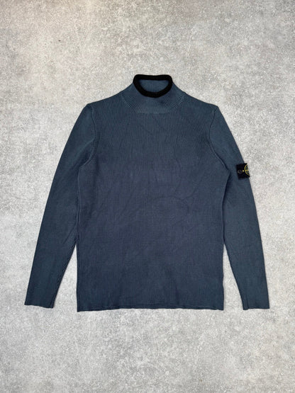 A/W 2006 Stone Island Wool Trimmed Collar Cotton Sweater