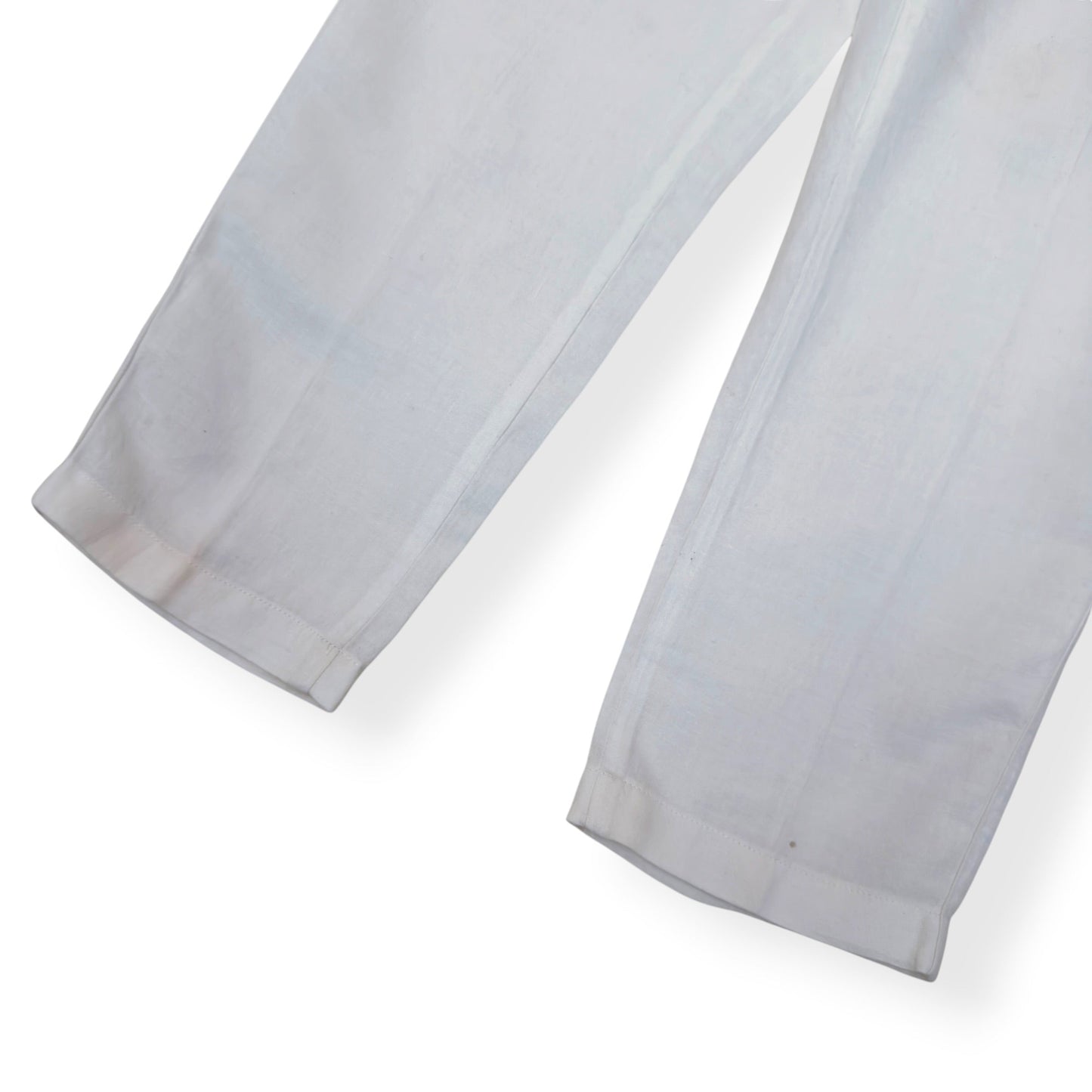 THOM SWEENEY LINEN TROUSERS WHITE 50 / M | Medium, White