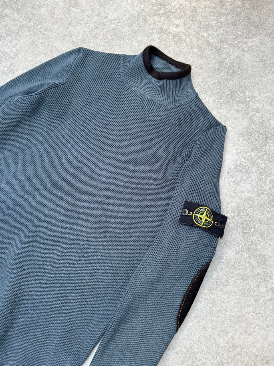 A/W 2006 Stone Island Wool Trimmed Collar Cotton Sweater
