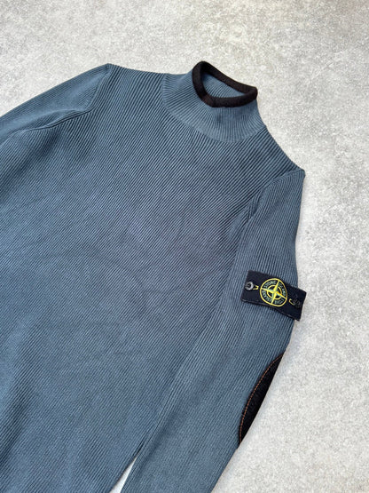 A/W 2006 Stone Island Wool Trimmed Collar Cotton Sweater
