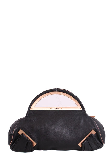Fendi Top Handle Bag Black/ Rose Gold | O/S, Multicoloured