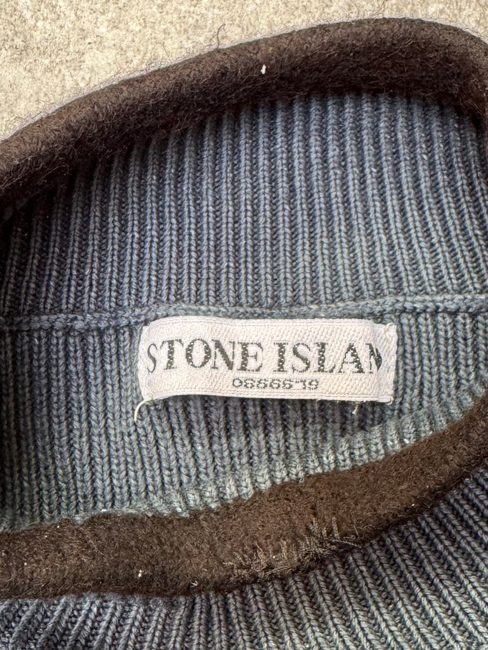 A/W 2006 Stone Island Wool Trimmed Collar Cotton Sweater