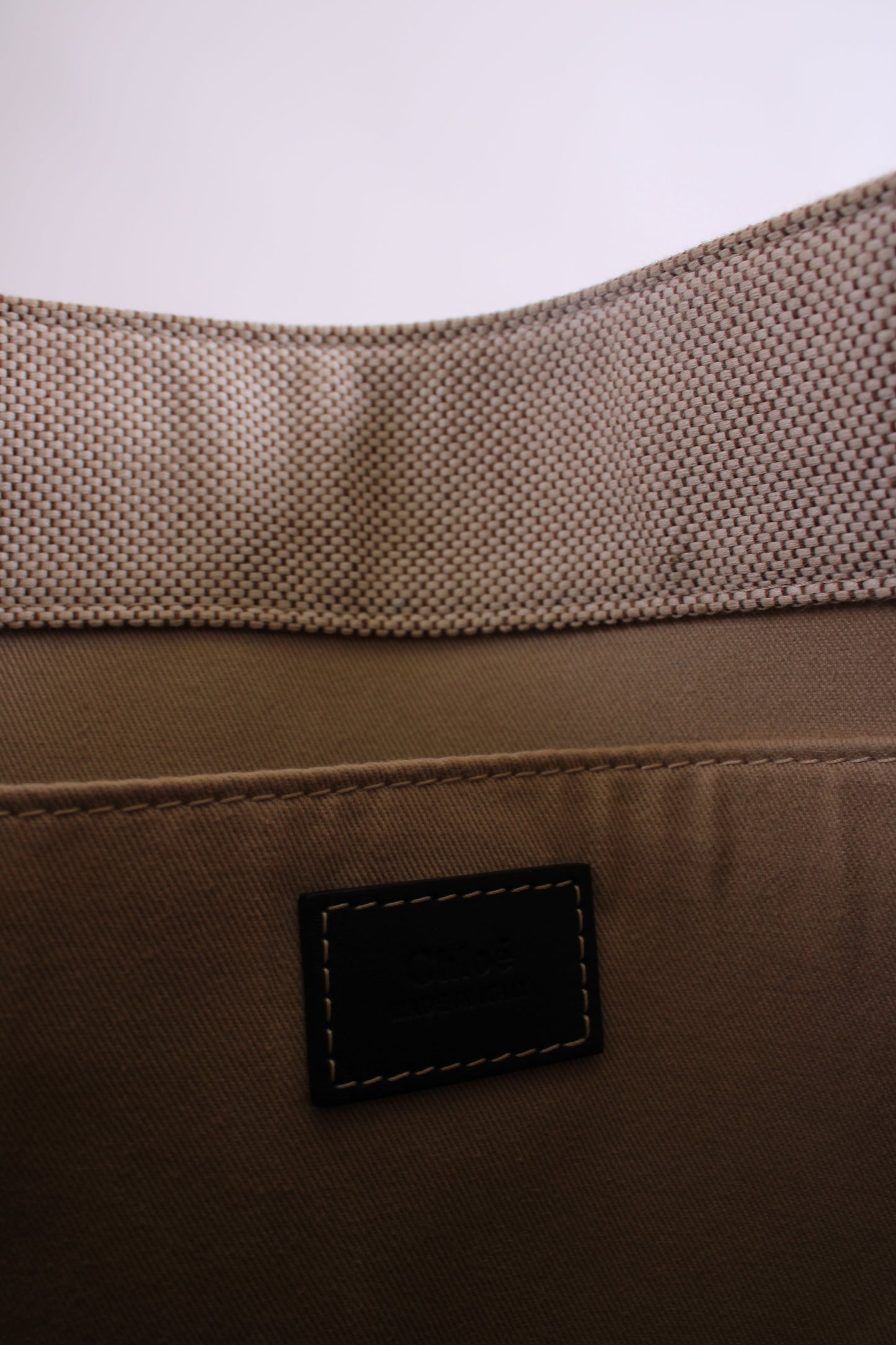 Chloe Woody Logo Canvas Tote Bag Beige Large | O/S, Beige