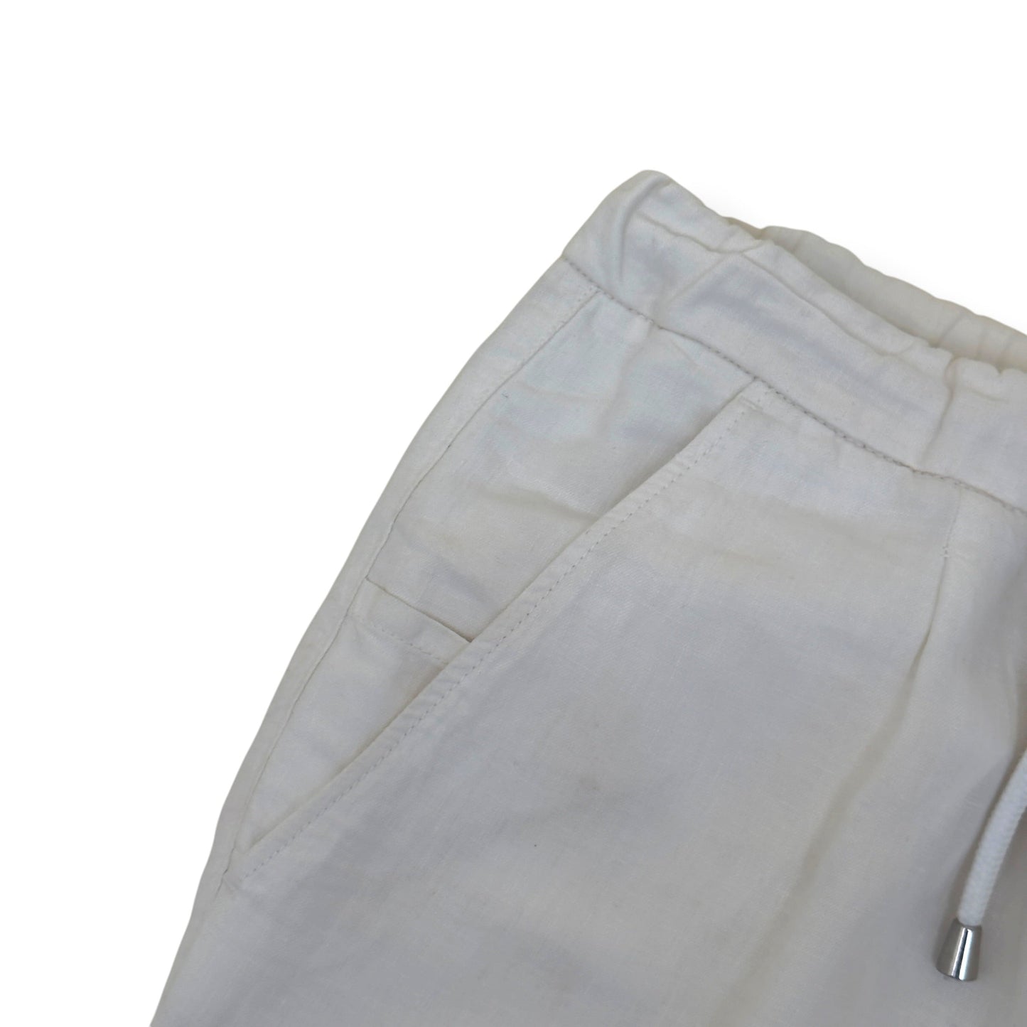 THOM SWEENEY LINEN TROUSERS WHITE 50 / M | Medium, White