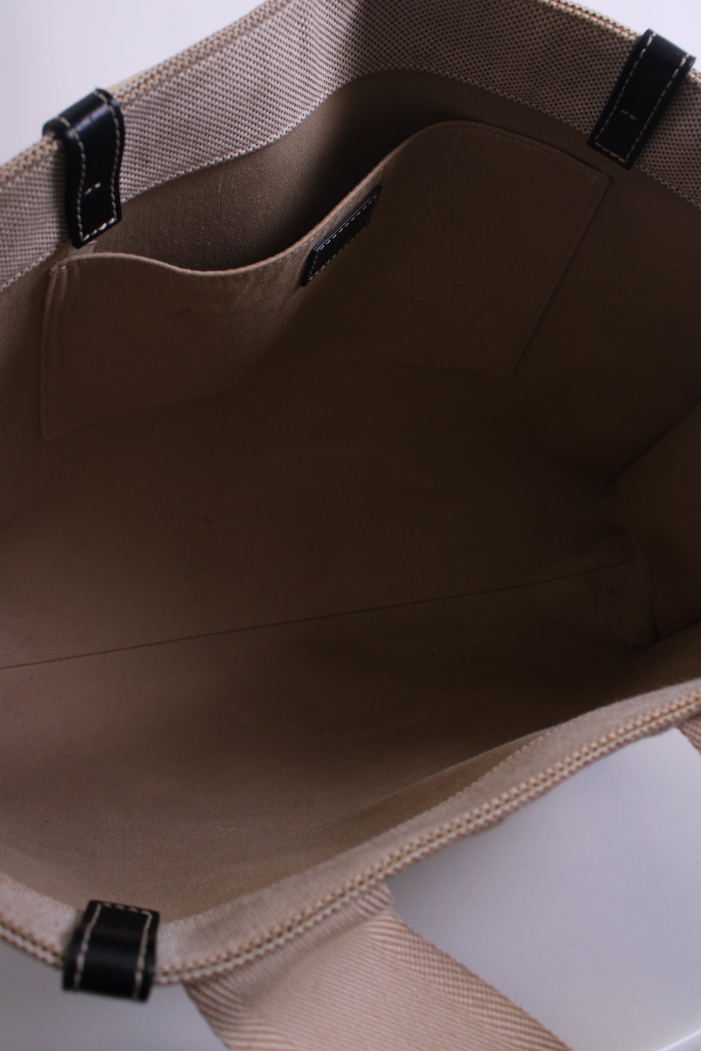 Chloe Woody Logo Canvas Tote Bag Beige Large | O/S, Beige