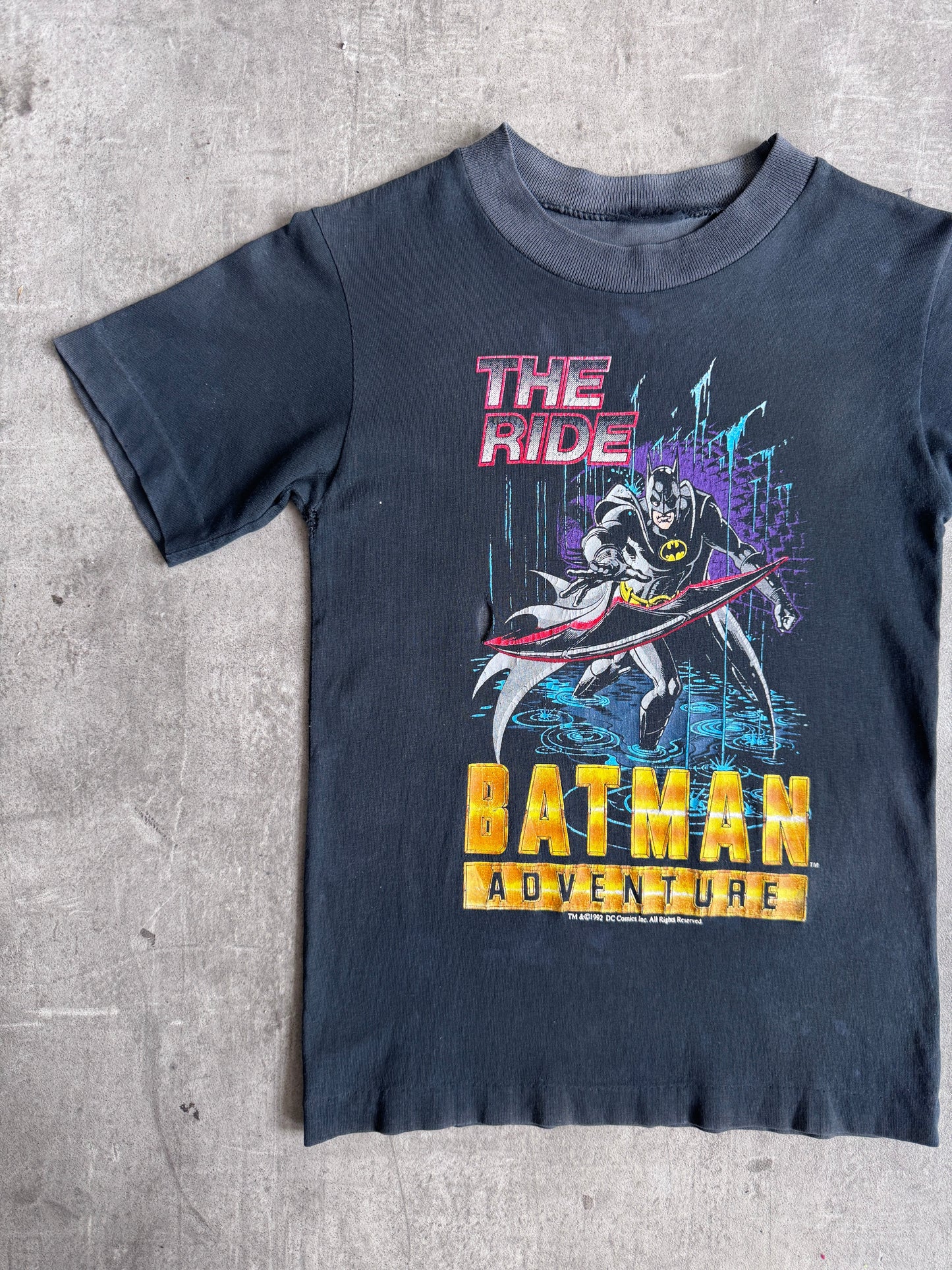 1992 Batman Adventure Single Stitch Graphic Baby Tee | Small, Multicoloured
