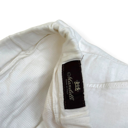 THOM SWEENEY LINEN TROUSERS WHITE 50 / M | Medium, White