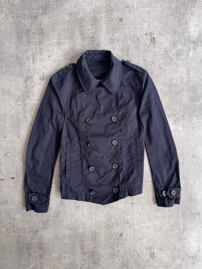 PPFM Black Double Breasted HBT Short Military Blouson | Small, Multicoloured