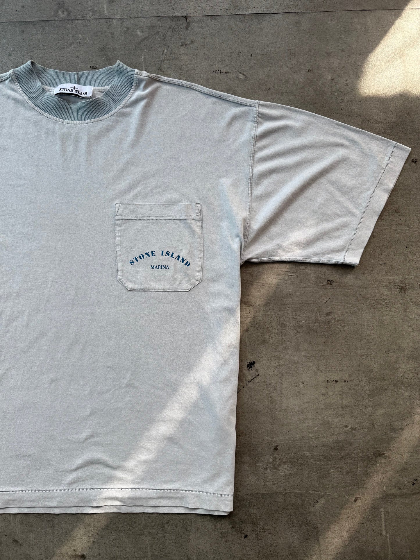 S/S 2023 Stone Island Marina Washed Pocket Tee | Extra Large, Multicoloured