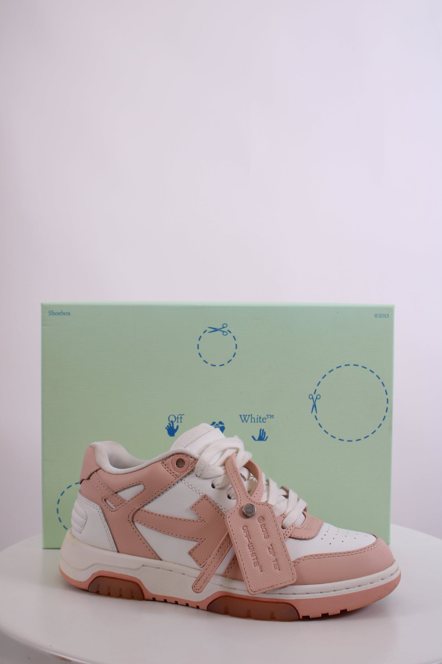 Off White Out Of Office Trainers White/ Peach 37 | O/S, White