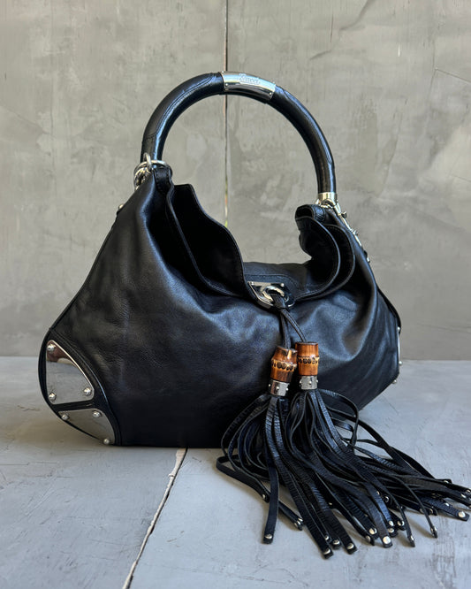 Gucci FW08 Indy Babushka Leather Shoulder Bag