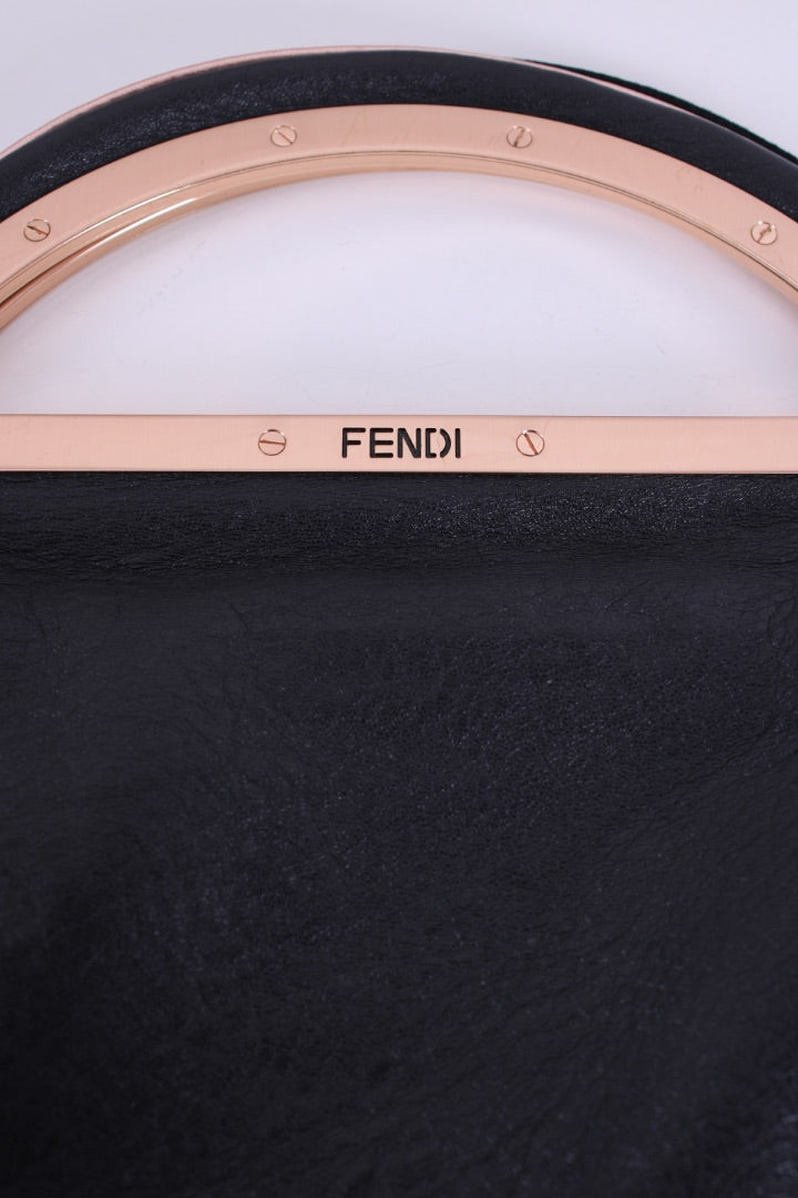 Fendi Top Handle Bag Black/ Rose Gold | O/S, Multicoloured