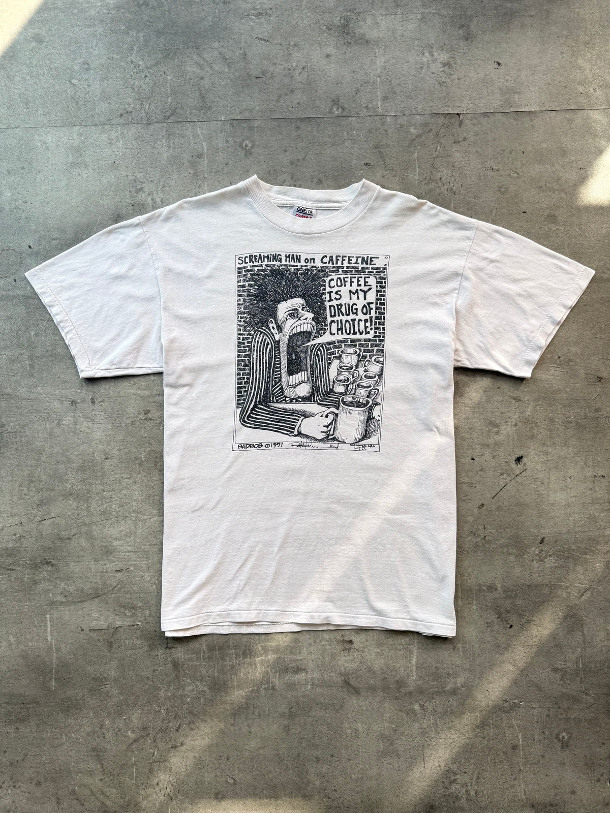 1991 Badbob Screaming Man Graphic Tee | Extra Large, Multicoloured