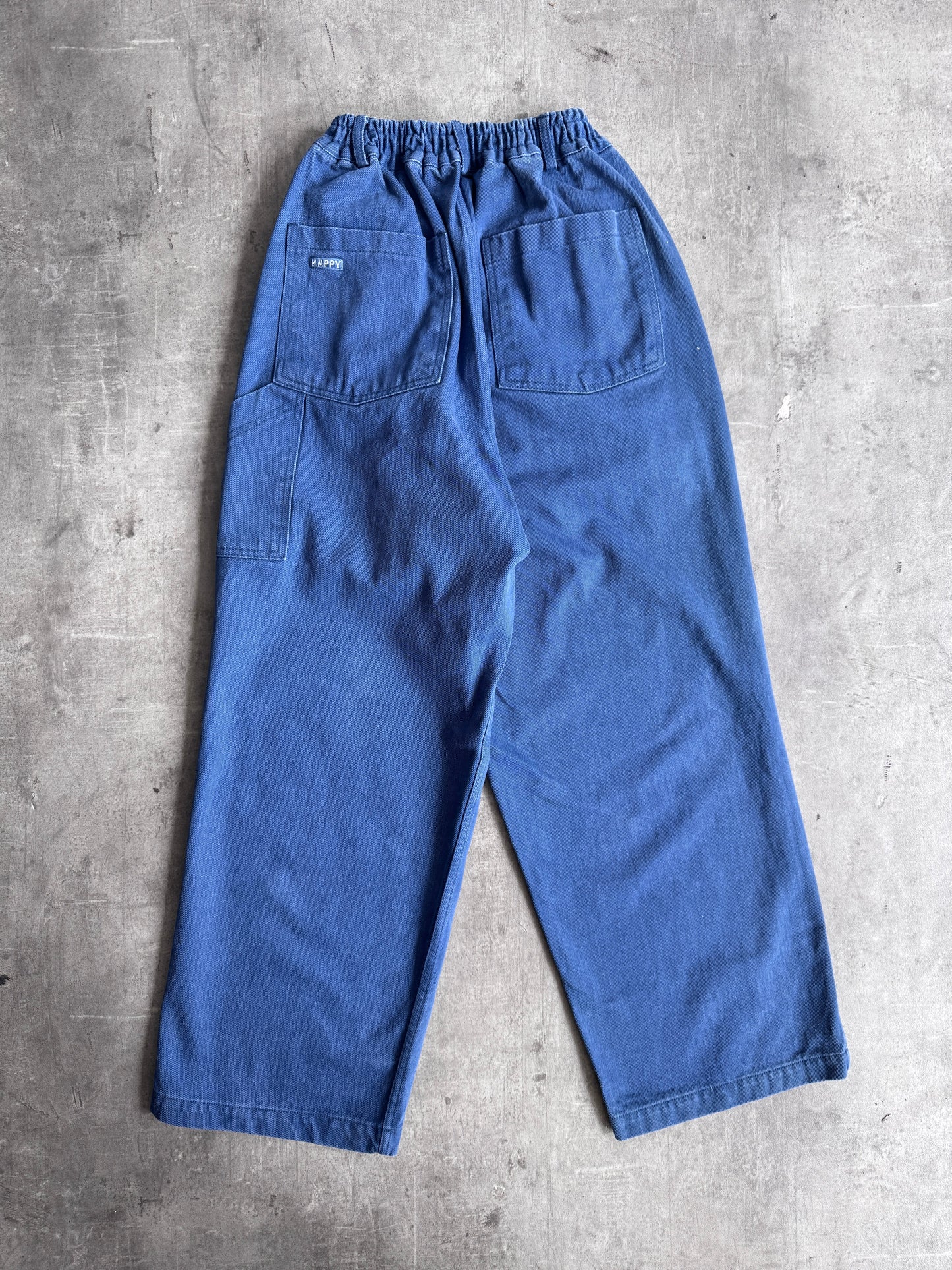 Kappy Korea Two Tuck Pleated Kation Pants - Blue | Medium, Multicoloured