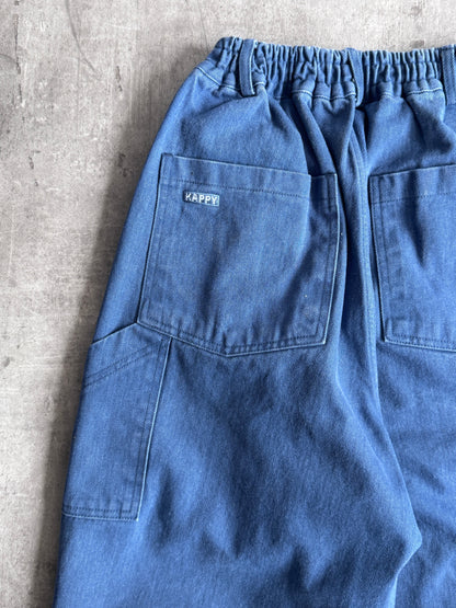 Kappy Korea Two Tuck Pleated Kation Pants - Blue | Medium, Multicoloured