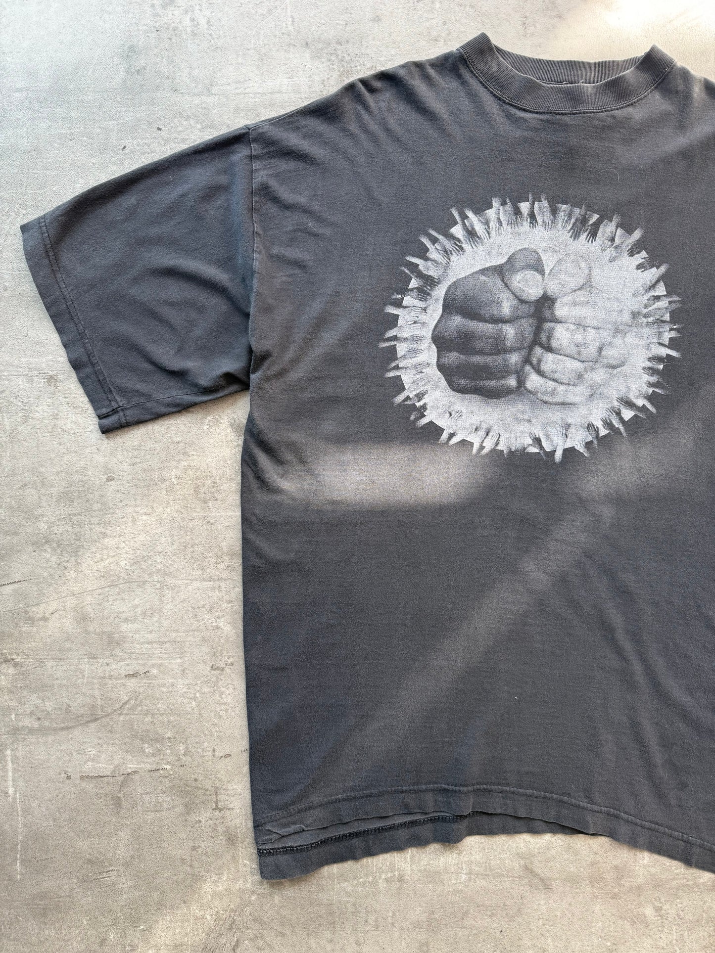 1990s Racism Beat It Washed Graphic Tee | Extra Large, Multicoloured