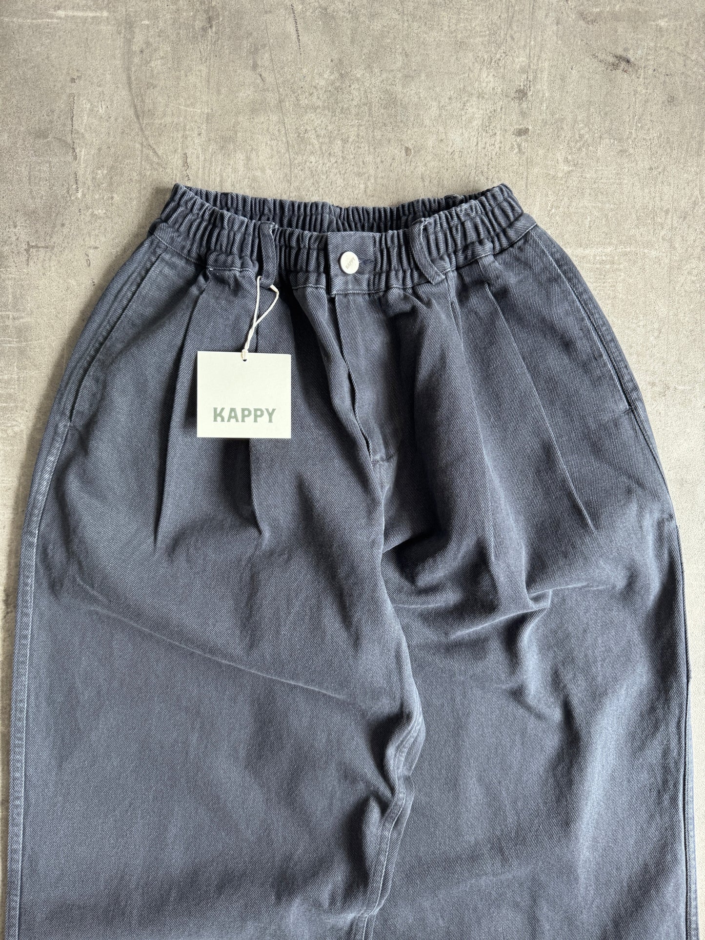 Kappy Korea Two Tuck Pleated Kation Pants - Dark Grey | O/S, Multicoloured