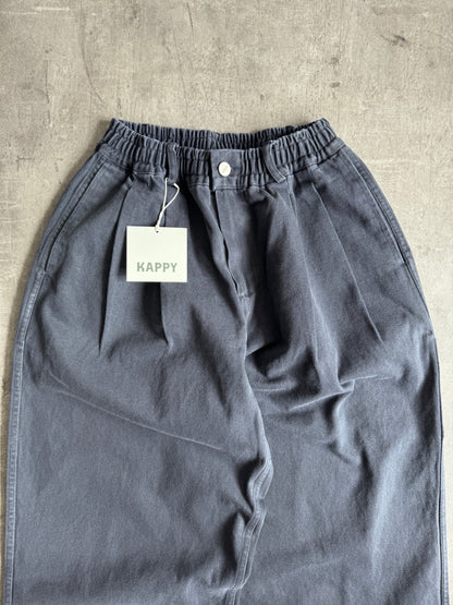 Kappy Korea Two Tuck Pleated Kation Pants - Dark Grey | O/S, Multicoloured