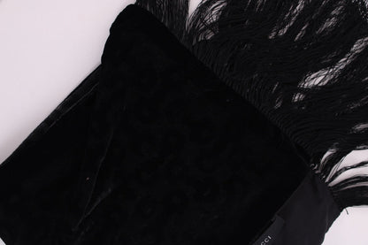 Gucci Horsebit Velvet fringe Scarf Black | O/S, Black