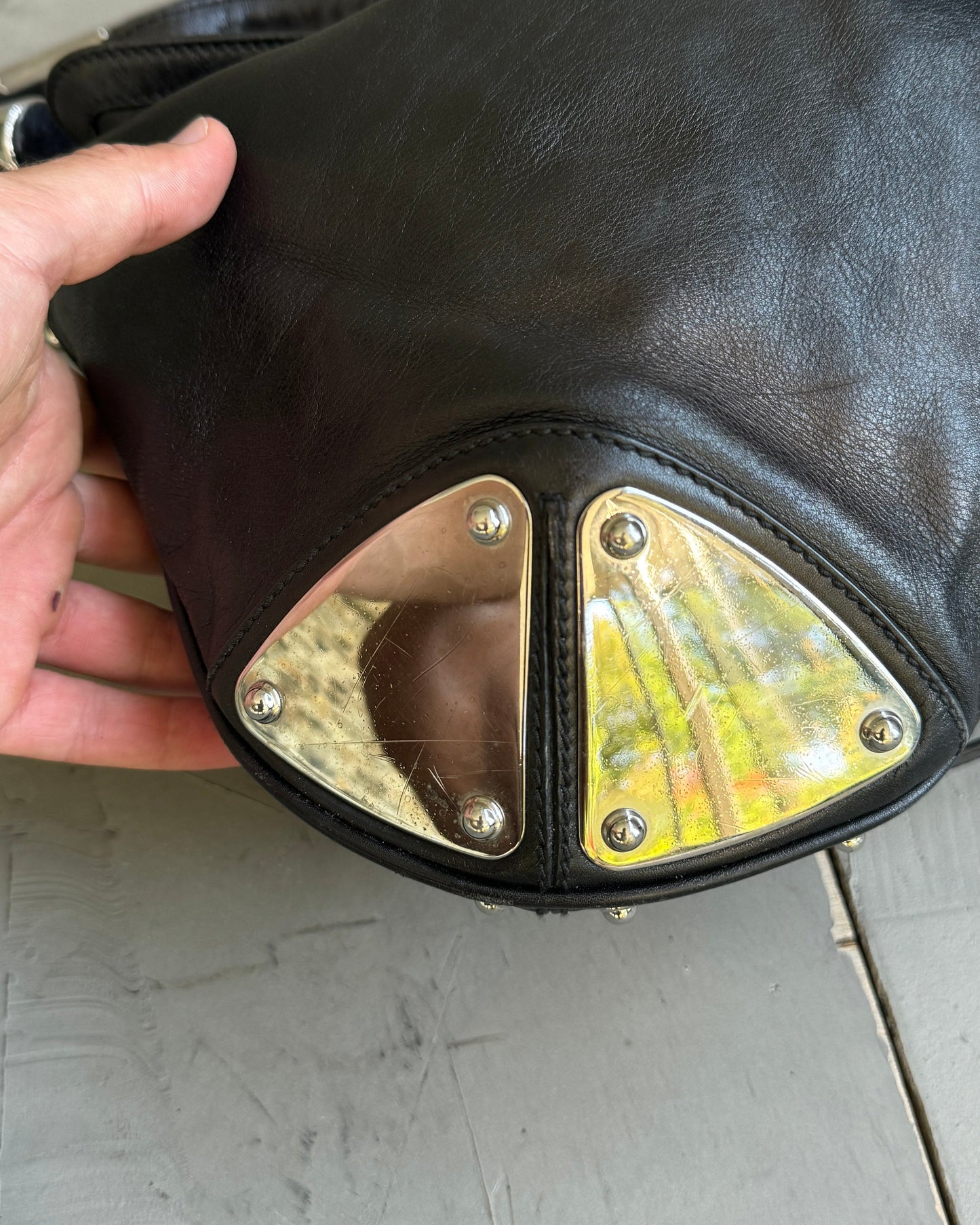 Gucci FW08 Indy Babushka Leather Shoulder Bag