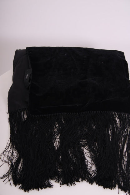 Gucci Horsebit Velvet fringe Scarf Black | O/S, Black