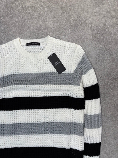 Tete Homme Bold Strip Knit Sweater