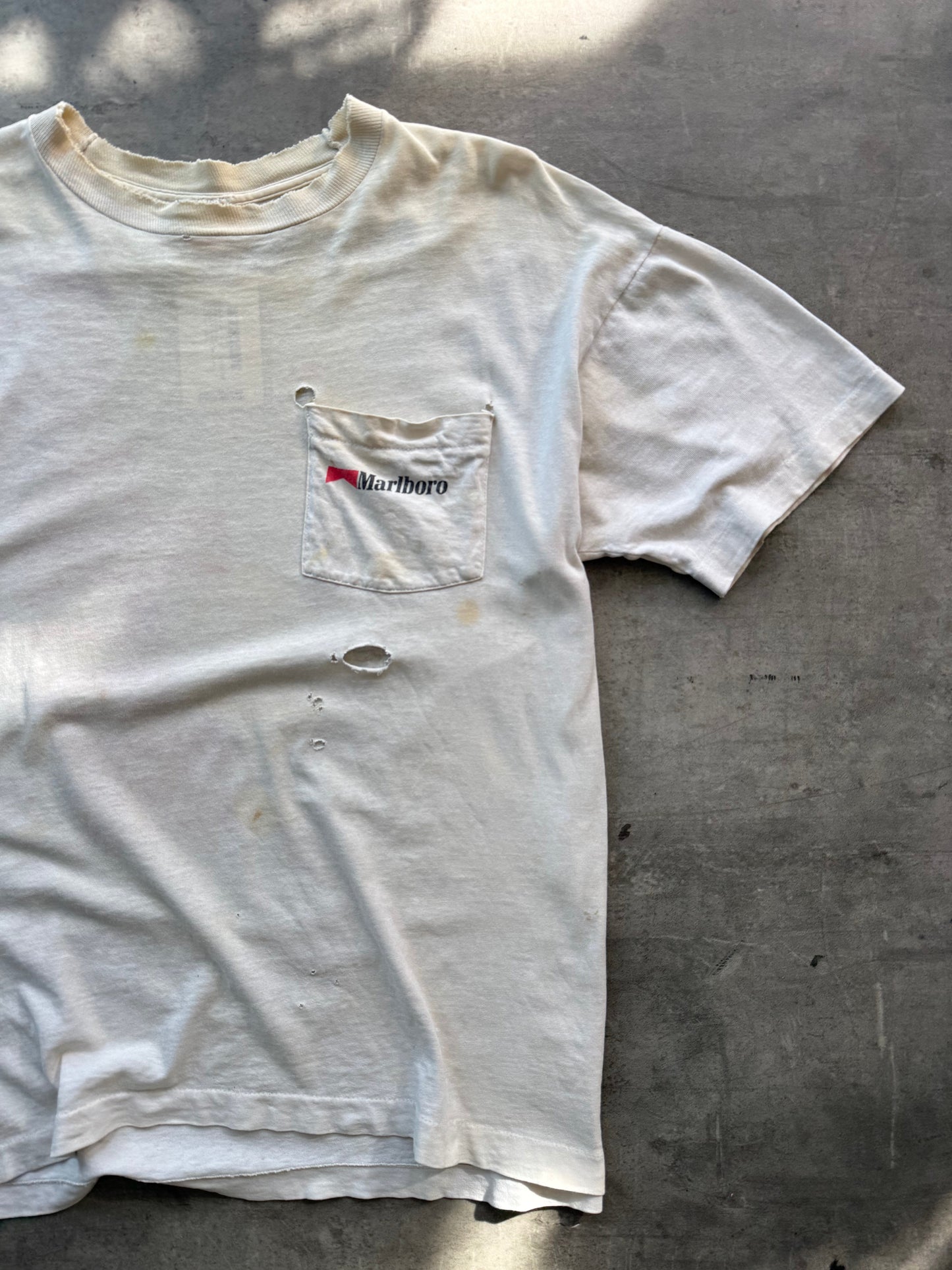 1990s Marlboro Super Distressed Cowboy Single Stitch Graphic Tee | Extra Extra Large, Multicoloured