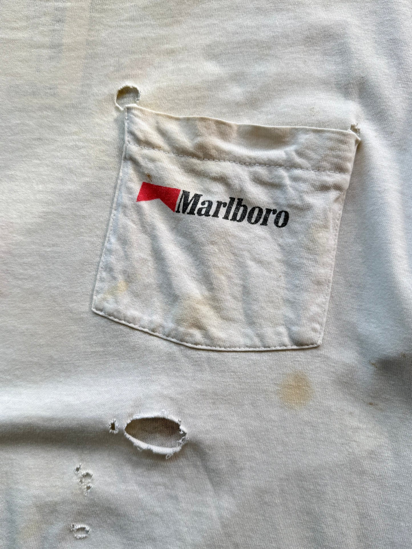 1990s Marlboro Super Distressed Cowboy Single Stitch Graphic Tee | Extra Extra Large, Multicoloured