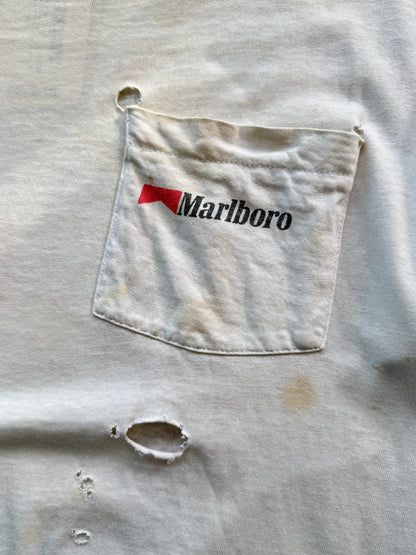 1990s Marlboro Super Distressed Cowboy Single Stitch Graphic Tee | Extra Extra Large, Multicoloured