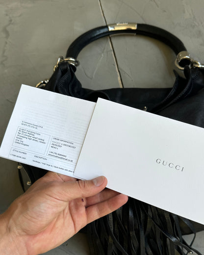 Gucci FW08 Indy Babushka Leather Shoulder Bag | O/S, Black