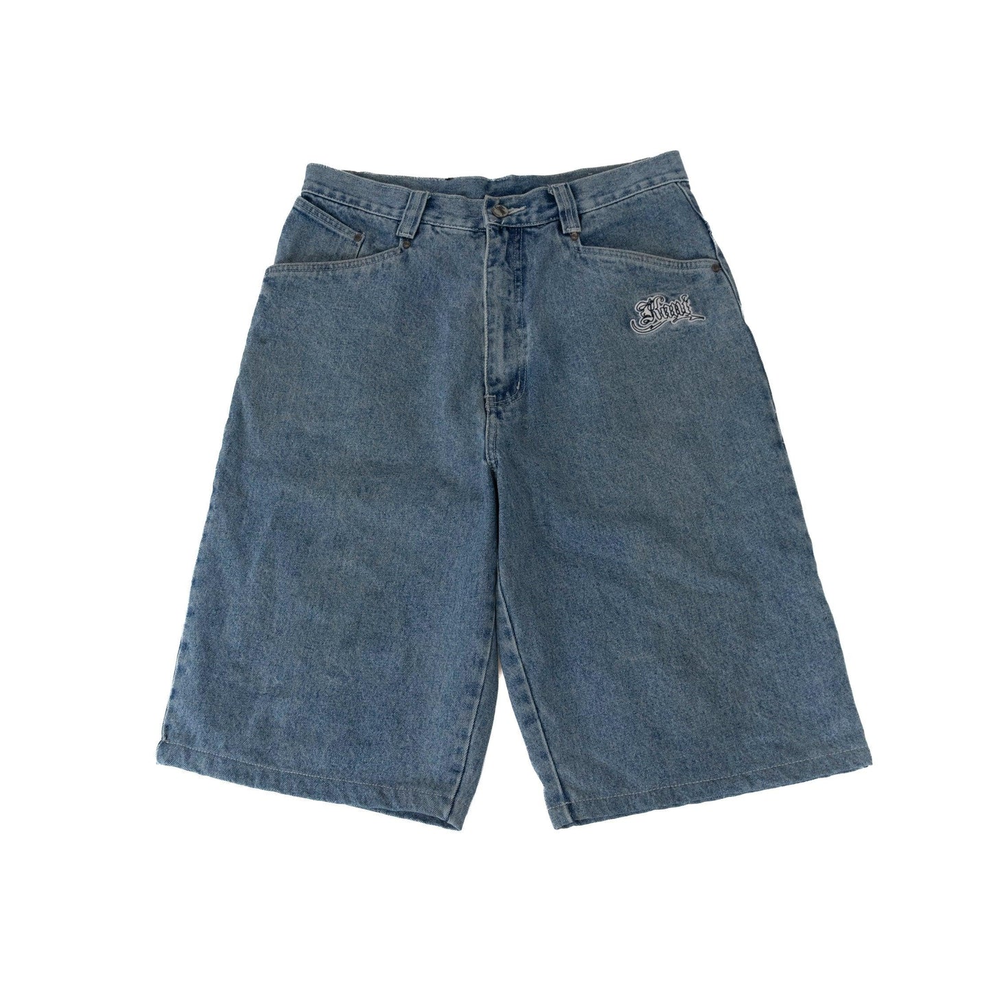 Karl Kani Embroidered Light Wash Denim Jorts