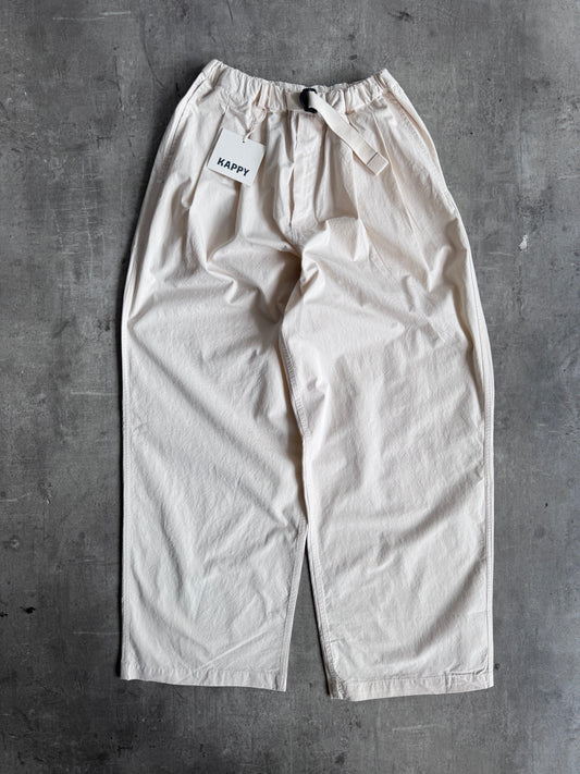 Kappy Korea Two Tuck Pleated Wide Pants - Cream | O/S, Cream
