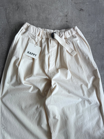 Kappy Korea Two Tuck Pleated Wide Pants - Cream | O/S, Cream
