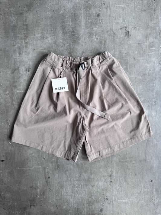 Kappy Korea Two Tuck Pleated Wide Half Pants - Beige | O/S, Beige
