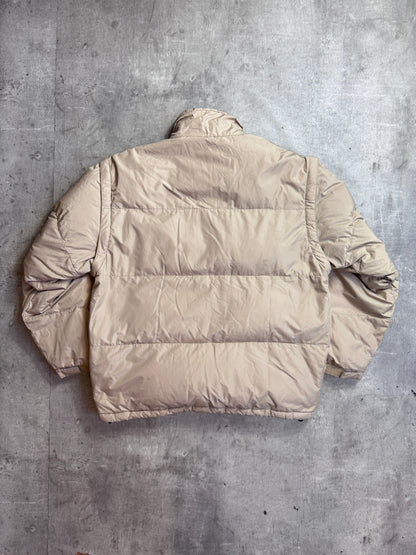 Balenciaga Sports Beige Removable Arms Red Stripe Detailed Puffer